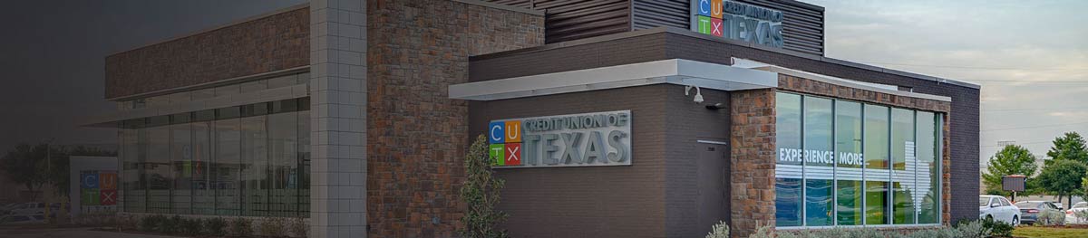 Picture of the outside of a Credit Union of Texas branch building